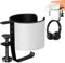 2 in 1 Desk Cup Holder with Headphone Hanger - Anti-Spill, Easy to Install, Sturdy & Durable, Holds Coffee Mugs, Water Bottles & Headphones