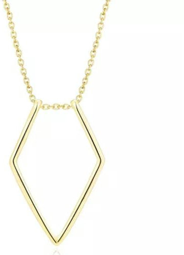 Rhombus Ring Holder Necklace Ring Keeper Silver For Women|Birthday|Gift-Gold