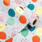 Wikadlik Geburtstags-Geschenkpapier – Bunte Ballon-Metallic-Gold-Geschenkpapierrolle für Dusche, Party, Feier – 43 cm x 10 m