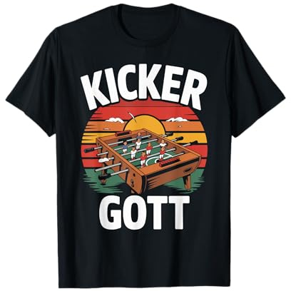 Kicker Gott Retro Tischfußball Liebe T-Shirt