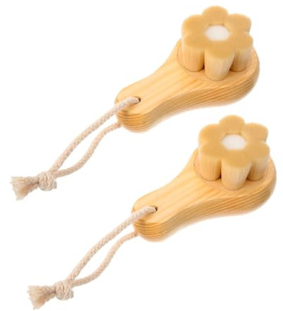 OATIPHO 2stücke Gesichtswaschbürste Mit Weichen Borsten Manuelle Gesichtsreinigungsbürste Peeling-gesichtsbürste Doppelseitiger Gesichtswäscher Für Make-up Entfernung Porenreinigung Und