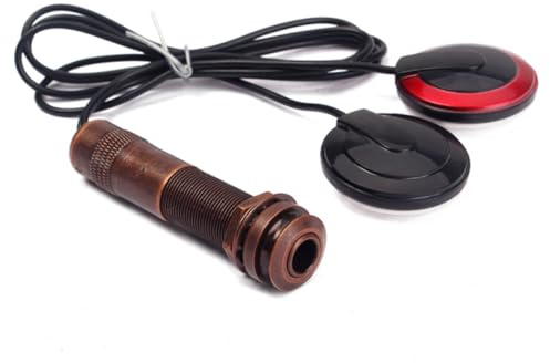 Kisangel Piezo-mikrofon Für Mandoline Mit Interner Sensor-wandler-technologie Und -klinkenbuchse Aus Kupfer Und Elektronik Schwarz Unempfindlich Gegen Störgeräusche Kompatibel Mit Gitarre b