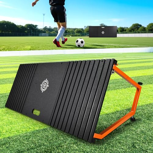 CAROD Soccer Rebounder Board, Multi-Winkel, verstellbarer Fußball-Kick-Back-Trainer