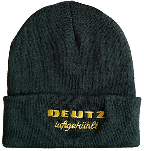 Bimaxx Beanie Deutz Luftgekühlt Oldtimer Rollmütze mit Stickmotiv gestrickte Mütze | Traktor Schlepper Trecker