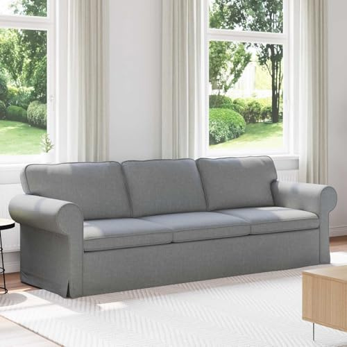 sephironlbb Sofa Hellgrau 245 x 82 x 80 cm Stoff modernes Ecksofa mit Schlaffunktion und Bettkasten, Polstergarnitur mit Federkern, Relaxfunktion und Liegefunktion für Wohnzimmer und Gästezimmer