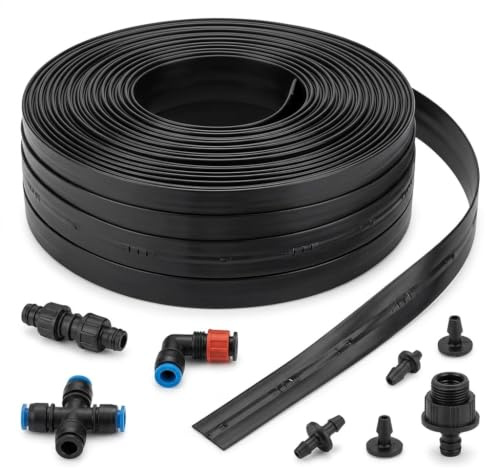 Lemag Manichetta Gocciolante Leggera Tape Ø 16 mm — Rotolo 125 m, Ala Gocciolante Piatta per Irrigazione a Goccia di Orto, Campo e Serra — Passo Gocciolatori 20 o 30 cm