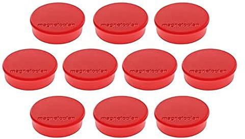 Discofix Hobby Magnet 10 Stück einfarbig rot