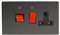 Varilight XDI45PNBS Cooker Switch 45A & Socket Pearl Nickel Black