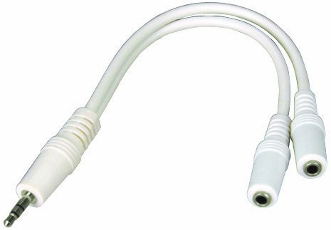 Waytex 21901 Adaptateur Splitter Jack 3.5 stéréo 1 mâle vers 2 femelles Répartiteur audio pour 2 écouteurs et casque audio