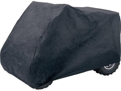 Polo Motorradabdeckung Motorradplane Motorradgarage Quad/ATV Outdoor Abdeckplane, robust, lackschonend, kräftiges Material, hohe Stabilität, Gummizug, Schwarz, Größe XL für Quad