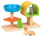 Terra Katzen Kratzbaum 3-teilig Spielzeug Set – 1 Kratzbaum, 2 Katzen – Tierfiguren und Zubehör Spielzeug für Kinder ab 3 Jahren