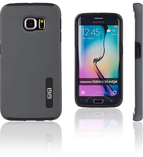 Lilware Smooth Armor Hartplastik Hülle für Samsung Galaxy S6 Edge SM-G925F. Robuste Dual Schicht Besondere Schutzhülle. Schwarz/Grau