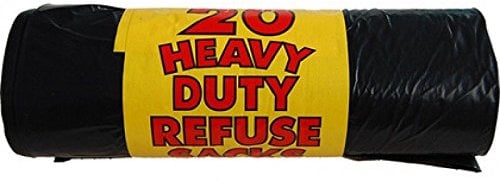 Otlcreations 200 Black Bin Liners Heavy Duty - Refuse Sacks Strong Tear Resistant Bin Bag Rolls - Perfect for Home Office Use - 50L, Foil Thickness: 20 Micron