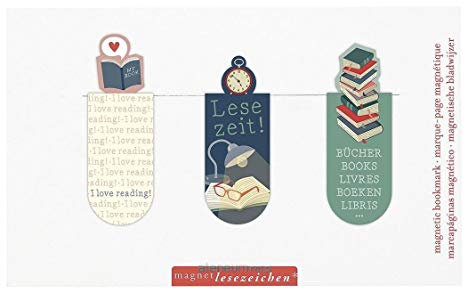 moses. 31130 Magnetlesezeichen Lesezeit 3er Set, magnetisches Lesezeichen, charmant illustriert