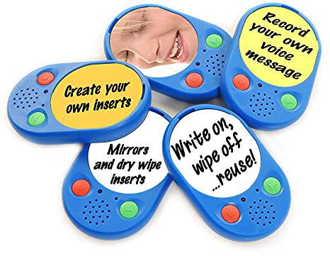 Talking Products, Voice Pads, Voice Recorders, 40 Seconds Recording, Pack of 5, Ideal Educational Resource for Speaking & Listening Activities and Independent Living Aids