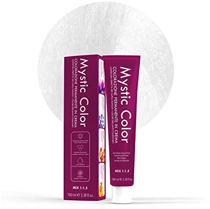 Mystic Color, Tinte para el Cabello, Fórmula Enriquecida con Aceite de Argán y Caléndula, Coloración Permanente en Crema de Larga Duración, Rubio Platino Super Claro 11, 100 ml