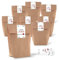 Logbuch-Verlag 25 Geschenktüten Dankeschön 16,5 x 26 x 6,5 cm Danke Verpackung Geschenkbeutel Papiertüte braun weiß rot