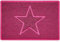 Nicoman Star Shape Embossed Entrance Door Mat Non Slip Dirt Trapper PVC Spaghetti Mat with Rubber Base, Jet Washable Quick Drying Doormat Indoor or Outdoor - (Small, Pink, 60 x 40cm)