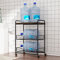 ADASP Storage Trolley 3-Tier Kitchen Island Baker's Rack, Utility Microwave Oven Stand Storage Cart Workstation Shelf, Steel Wire Shelves Storage Cart for Home Kitchen Bathroom