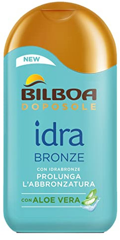 Bilboa After Sole Feuchtigkeitsspendende Hydrabronze, frische Wirkung, ideal für die Verlängerung der Bräunung, spendet Feuchtigkeit und macht die Haut weich, ideal für alle Hauttypen, 200 ml