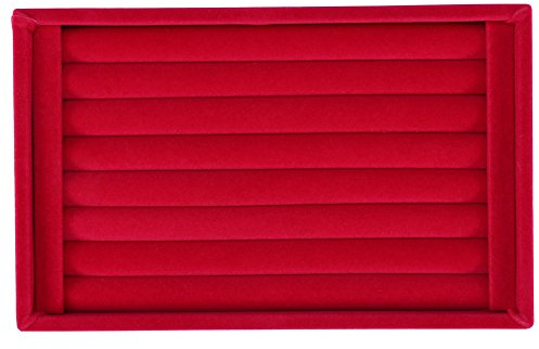 943 Étui pour Bague, Support d'affichage pour Bague, récipient pour Bijoux en Anneau, Support de Stockage pour Bague, présentoir pour Bijoux Prend 50-70 Anneaux pour(Rouge)
