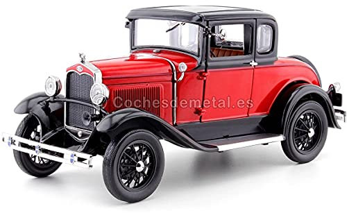 Sun Star kompatibel mit Ford Model A Coupe 1931 rot dunkelblau Modellauto 1:18