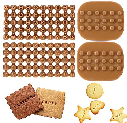 Packung mit 100 Briefe Nummer Buchstaben Ausstechformen Set Stempelpresse Keks Fondant Dekorieren Backwerkzeuge