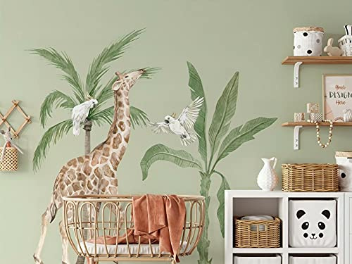 Wandaufkleber-Set, Giraffe, Oasis, für Kinder, abnehmbar, für Kinderzimmer