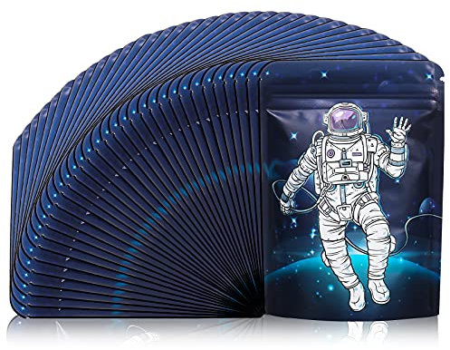 Nezyo 150 Pieces Polyester Film Bag 3.5g,3.5 x 4.7 Inch,Resealable Zip Lock Foil Food Storage Bag Stand up Packaging Pouch