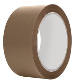 ARVO Brown Packing Tape 1 Roll with Low Noise (48mm x 60m) - Durable Parcel Sealing Tape for Packing Boxes, Secure Packaging for Moving House