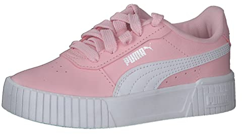 PUMA Carina 2.0 Ps Mädchen Sneaker, Almond Blossom Puma White Puma Silver, 30 EU