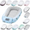 Bellochi Growing in style Premium Babynestchen Neugeborene - Nestchen Baby 90x60x12cm - 100% Baumwolle - Baby Nest, Baby Nestchen Junge, Baby Nestchen Mädchen, Baby Zubehör - Rigel Star