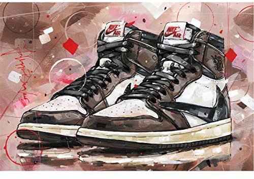 Travis Scott sneakers Kunstdruck auf Leinwand (60x40cm)