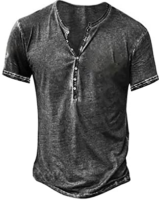 Beotyshow Hemd Herren Langarm Vintage Henley Shirt Männer | Slim Fit, Baumwolle, Freizeit, Vintage, Casual, Leicht, Business, Alltag, Sport, Urlaub, Strand