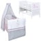 Baby Delux Babybett Komplett Set Kinderbett umbaubar zum Juniorbett weiß 140x70 Princess Bettwäsche mehrteilig (Magic Stars Rosa)