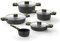 BRA Daily Pro | Batterie de cuisine 9 pièces en fonte d’aluminium, revêtement antiadhésif triple couche sans PFOA, tous feux dont induction