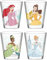 Silver Buffalo Disney Princess Icon Sparkle Line Up Mini-Glas-Set, 42,5 ml, 4 Stück