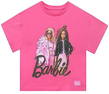 Barbie T-Shirt Fille | T-Shirt Rose pour Filles Vetement Fille | Marchandise Officielle | 9-10 Ans