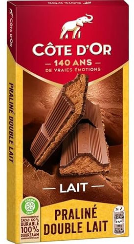 CÔTE DOR Chocolat Praliné Fondant Au Lait 200G - Un délice sucré et fondant de qualité gourmande! - Lot De 4