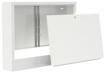 Keller Verteilerschrank Aufputz Verteilerkasten für Fußbodenheizung 6 Kreise | Platz für Elektroleisten | 615 x 580 x 135 | 6 Heizkreise