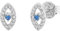NOELANI Ohrstecker 925 Sterling Silber Damen Ohrschmuck, mit Zirkonia synth., Spinell synt., 0,5 cm, Silber, Auge, Kommt in Schmuck Geschenk Box, 2036976