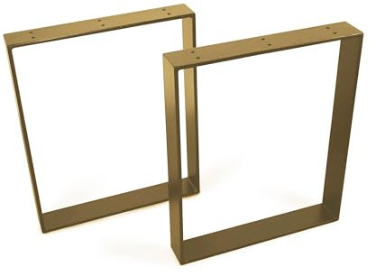 modernLOFTart Tischbeine Metall Tischkufen 2 Stück - Tischgestell Metall aus 1cm Dickem Flachstahl Gefertigt - Tischfüße für Esstisch, Schreibtischbeine, Konferenztisch Füße