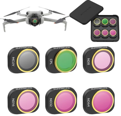 MotuTech Filter-Set für DJI Mini 4 Pro, Neutraldichte, UV-Filter, polarisierend, verstellbar, CPL+MCUV+ND8+ND16+ND32+ND64