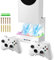 Allnice Wall Mount Cooling Stand for Xbox Series S Accessories, Xbox Series S Wall Mount Vertical Cooling Fan with RGB Light, 3 USB Ports, Adjustable Fans Speed, Controlle Holder