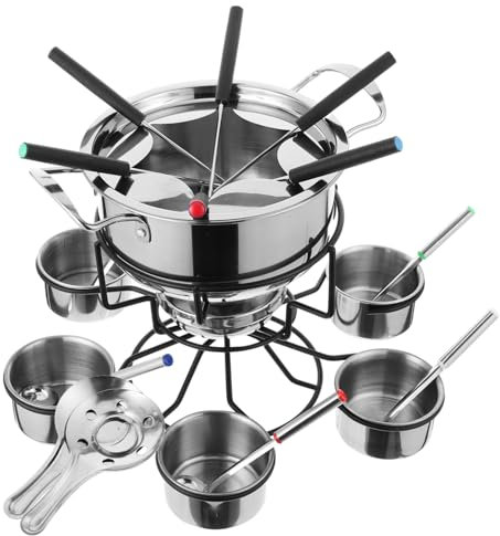Mikinona Fondue-kochalkohol- Topf Topf Kochgeschirr 1 Set Fondue-werkzeugsatz Einfache Struktur Robuster Edelstahl Einfach Zu Verwenden