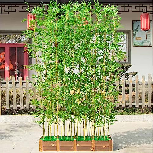 Künstlicher grüner Bambus, künstlicher Pflanzenbaum für Raumtrenner/Raumteiler im Innenbereich, lebensechter Gartenbalkonzaun im natürlichen Stil (Farbe: 1,8 m hoch, Größe: 80 cm – 16 Banboo