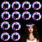 HuaMuDM 12 Pcs Leuchtender Haarkranz Feder,LED Feder Stirnbänder,Leuchtender Haarkranz Feder,LED Federkranz Stirnband, LED Haarreif,LED Feder Blumenkranz Stirnband