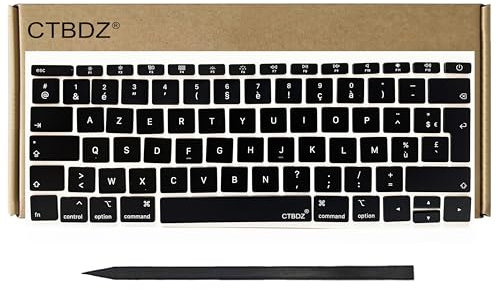 CTBDZ Capuchons De Touches De Clavier Azerty Français De Rechange pour MacBook Pro Retina 13 A1708 2016 2017