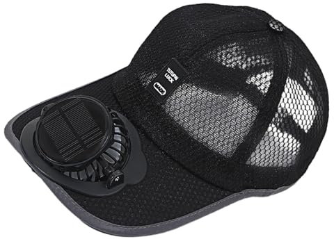 Gorra Solar con Ventilador, Gorro de Verano para Exteriores con Ventilador, Tapa de Ventilador, Tapa de protección Solar, Ventilador, Gorra de béisbol para Deportes al Aire Libre, Talla única