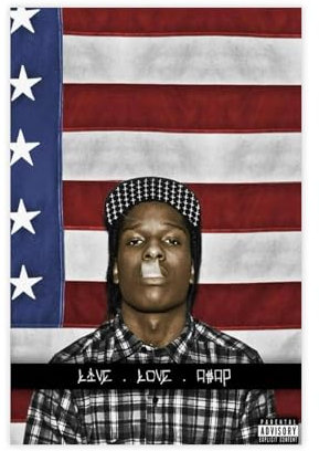 doegka Poster Top Rapper Asap Rocky Music Cover, Live Love ASAP, Leinwandposter, Wandkunst, Dekordruck, Bild Gemälde für Wohnzimmer, Schlafzimmer, Dekoration, 30 x 45 cm